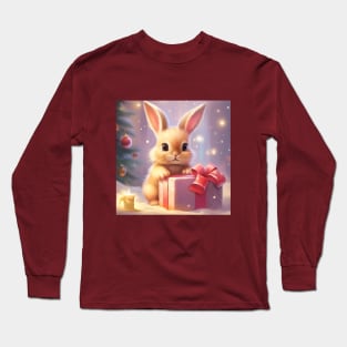 Ginger bunny Christmas tree and gifts Long Sleeve T-Shirt